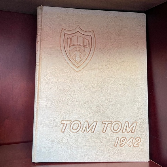 yearbook Other - 1942 Tom Tom Hoghschool Yearbook Vintage Cream Yearbook